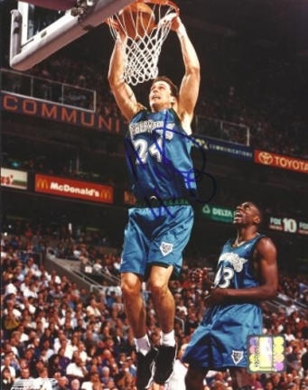 Tom Gugliatta Autographed Minnesota Timberwolves 8" x 10" Photograph (Unframed)