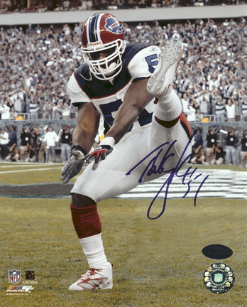Takeo Spikes Autographed Buffalo Bills (Celebration) 8" x 10" Photo (Unframed)