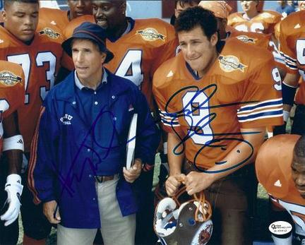 Henry Winkler and Adam Sandler Autographed "Waterboy" Cast 8" x 10" Photograph (Unframed)