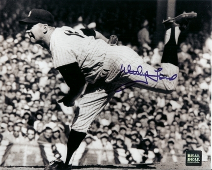 Whitey Ford Autographed New York Yankees 8" x 10" Action Photograph (Unframed)
