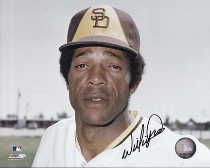 Willie Davis Autographed San Diego Padres 8" x 10" Photograph (Unframed)
