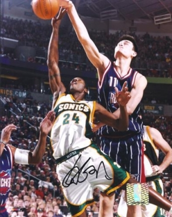 Yao Ming Autographed Houston Rockets 8" x 10" Photograph (Unframed)
