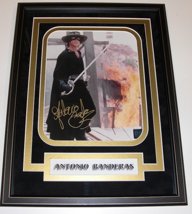 Antonio Banderas Autographed "Zorro" 8" x 10" Custom Framed Photograph 