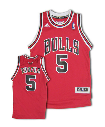 Carlos Boozer Chicago Bulls #5 Youth Revolution 30 Swingman Adidas NBA Basketball Jersey (Road Red)