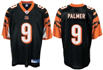 Carson Palmer Cincinnati Bengals #9 Replica Reebok NFL Football Jersey (Black)
