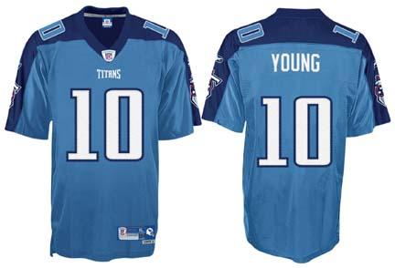 Vince Young Tennessee Titans #10 Premier Reebok NFL Football Jersey (Light Blue)