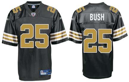 Reggie Bush New Orleans Saints #25 Premier Reebok NFL Football Jersey (Alternate Black)
