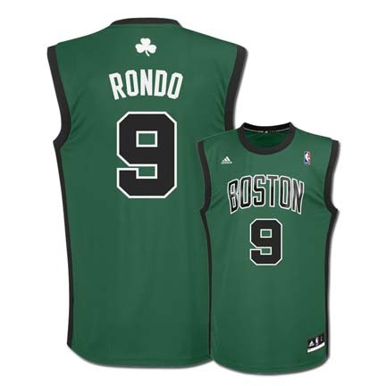 Rajon Rondo Boston Celtics #9 Revolution 30 Replica Adidas NBA Basketball Jersey (Alternate Green)