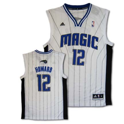 Dwight Howard Orlando Magic #12 Revolution 30 Replica Adidas NBA Basketball Jersey (White)