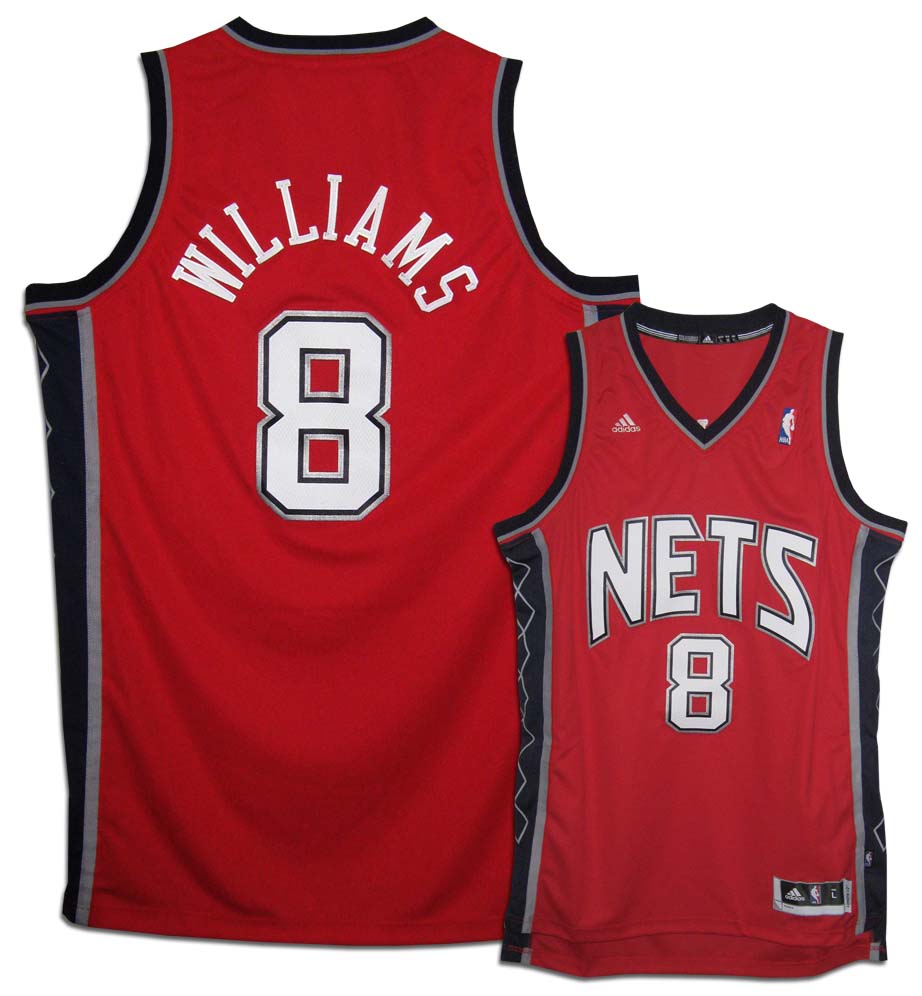 Deron Williams New Jersey Nets #8 Revolution 30 Swingman Adidas NBA Basketball Jersey (Road Red)