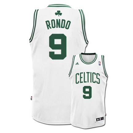 Rajon Rondo Boston Celtics #9 Revolution 30 Swingman Adidas NBA Basketball Jersey (Home White)