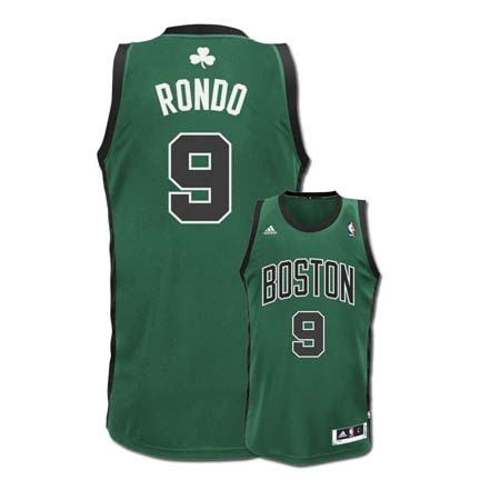 Rajon Rondo Boston Celtics #9 Revolution 30 Swingman Adidas NBA Basketball Jersey (Alternate Green)