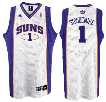 Amare Stoudemire Phoenix Suns #1 Swingman Adidas NBA Basketball Jersey (White)
