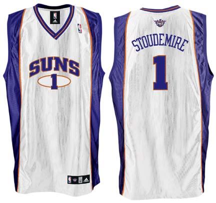 Amare Stoudemire Phoenix Suns #1 Authentic Adidas NBA Basketball Jersey (Home White)