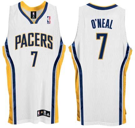 Jermaine O'Neal Indiana Pacers #7 Authentic Adidas NBA Basketball Jersey (Home White)