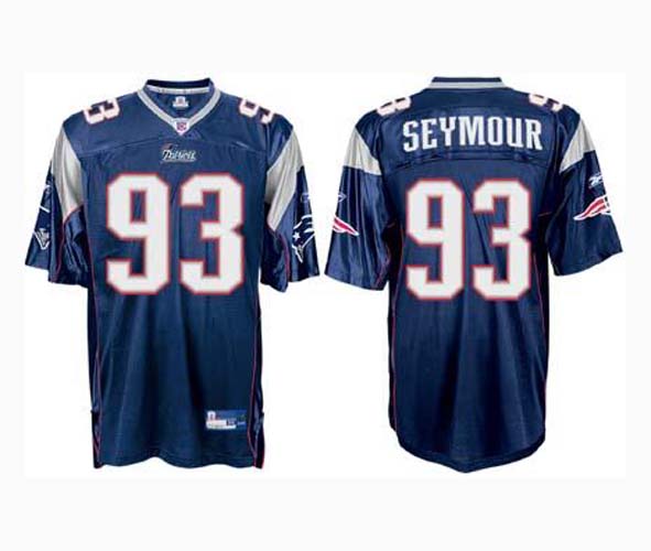 Richard Seymour New England Patriots #93 Authentic Reebok NFL Football Jersey (Blue)