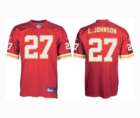 Larry Johnson Kansas City Chiefs #27 Authentic Reebok NFL Football Jersey (Scarlet)