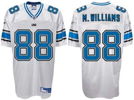 Mike Williams Detroit Lions #88 Authentic Reebok NFL Football Jersey (White)