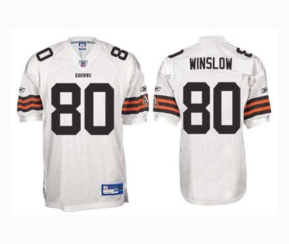Kellen Winslow Cleveland Browns #80 Authentic Reebok NFL Football Jersey (White)