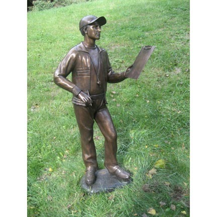 Sports Coach Limited Edition Bronze Garden Statue - Approx. 63" High