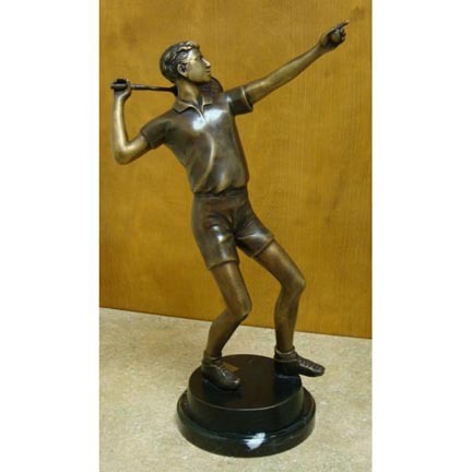 Ace (Tabletop Tennis Player) Bronze Garden Statue - Approx. 18" High
