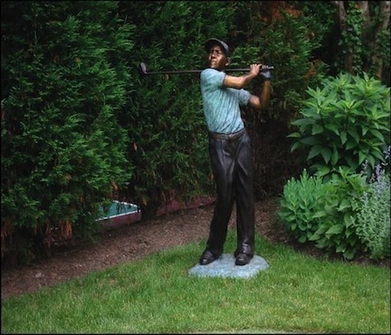 Perfect Swing (Male Golfer) Bronze Garden Statue - 62" High