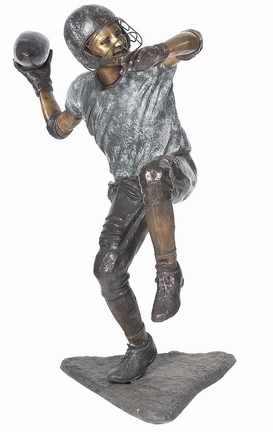 Football Quarterback Bronze Garden Statue - Approx. 47" High