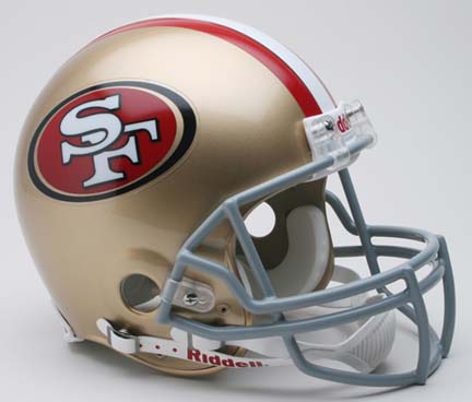 San Francisco 49ers 2009 NFL Riddell Authentic Pro Line Full Size Football Helmet