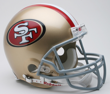 San Francisco 49ers 1996-2008 NFL Riddell Authentic Pro Line Throwback Full Size Football Helmet 