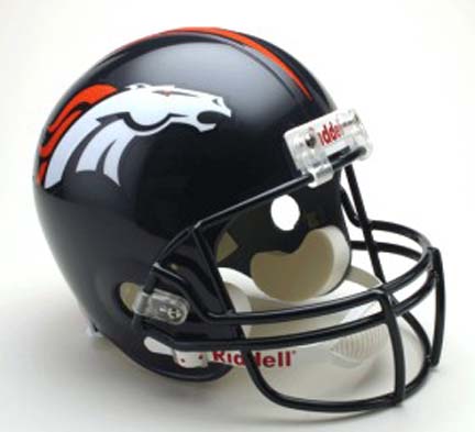 Denver Broncos NFL Riddell Full Size Deluxe Replica Football Helmet 