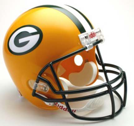 Green Bay Packers NFL Riddell Full Size Deluxe Replica Football Helmet 
