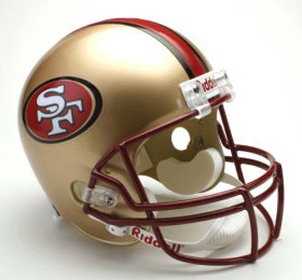 San Francisco 49ers 1996-2008 NFL Riddell Deluxe Replica Throwback Full Size Football Helmet 