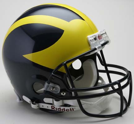 Michigan Wolverines NCAA Riddell Pro Line Authentic Full Size Football Helmet From Riddell