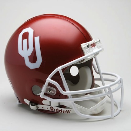 Oklahoma Sooners NCAA Pro Line Authentic Full Size Football Helmet From Riddell
