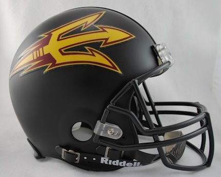 Arizona State Sun Devils NCAA Pro Line Authentic Full Size Football Helmet From Riddell (Black)