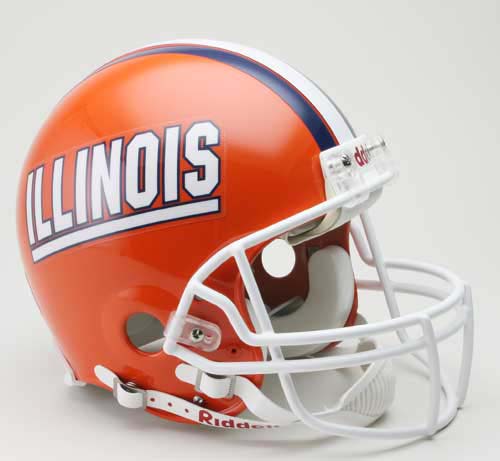 Illinois Fighting Illini NCAA Riddell Full Size Deluxe Replica Football Helmet 