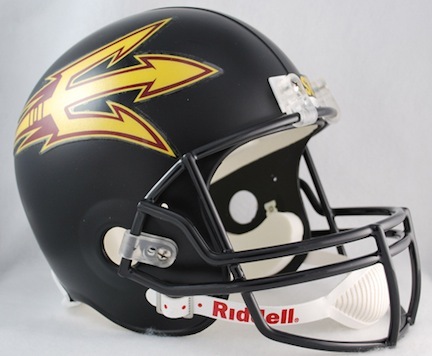 Arizona State Sun Devils NCAA Riddell Full Size Deluxe Replica Football Helmet (Black)