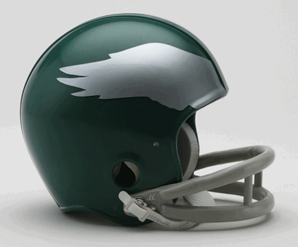 Philadelphia Eagles NFL Riddell Replica Mini 2-Bar Throwback Football Helmet (1959 - 1969)