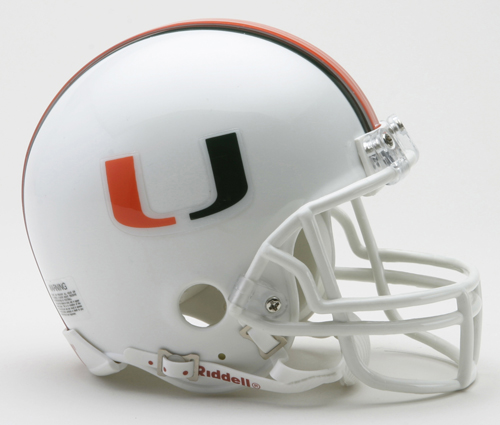 Miami Hurricanes NCAA Riddell Replica Mini Football Helmet 