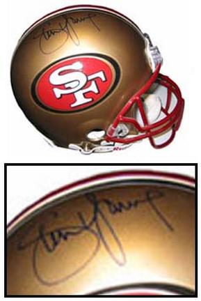 Steve Young Autographed San Francisco 49ers Official Riddell Current Logo Pro Line Helmet