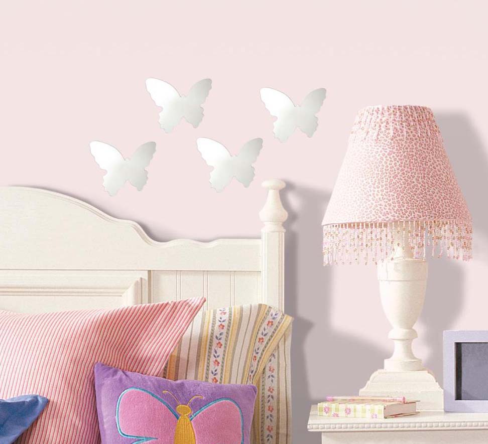 Butterfly Small Peel and Stick Mirror (4 Pieces)