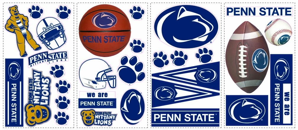 Penn State Nittany Lions Peel and Stick Applique / Wall Decal Set