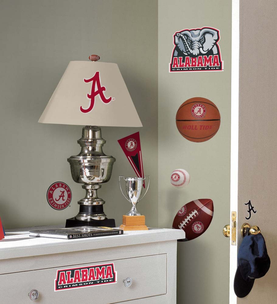 Alabama Crimson Tide Peel and Stick Applique / Wall Decal Set