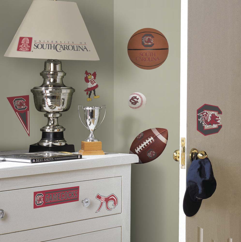 South Carolina Gamecocks Peel and Stick Applique / Wall Decal Set