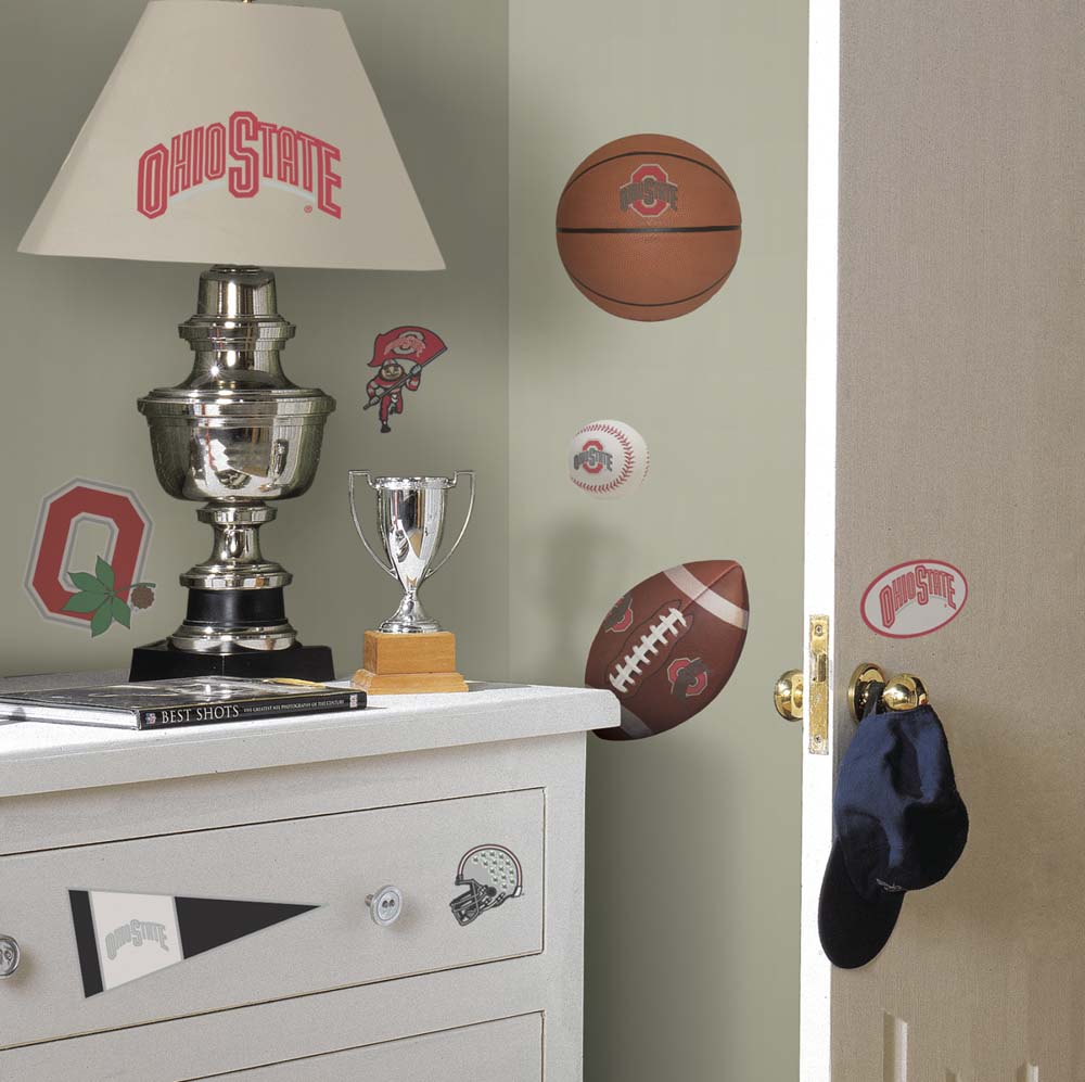 Ohio State Buckeyes Peel and Stick Applique / Wall Decal Set