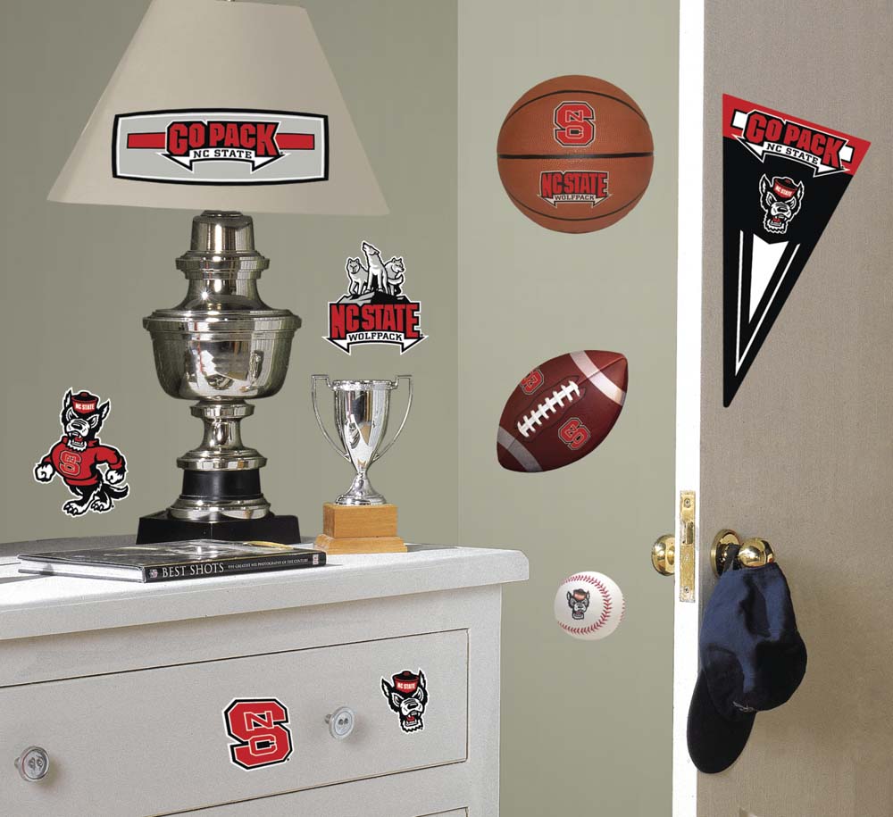 North Carolina State Wolfpack Peel and Stick Applique / Wall Decal Set