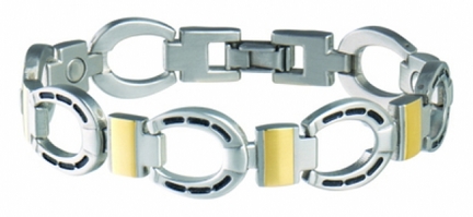 Sabona Men's Horseshoe Duet Magnetic Bracelet