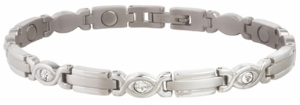 Ladies Executive Silver Gem Magnetic Bracelet from Sabona