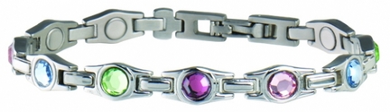 Sabona Lady Executive Multicolor Gem Magnetic Bracelet