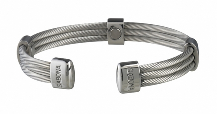 Sabona Trio Cable Stainless Magnetic Bracelet